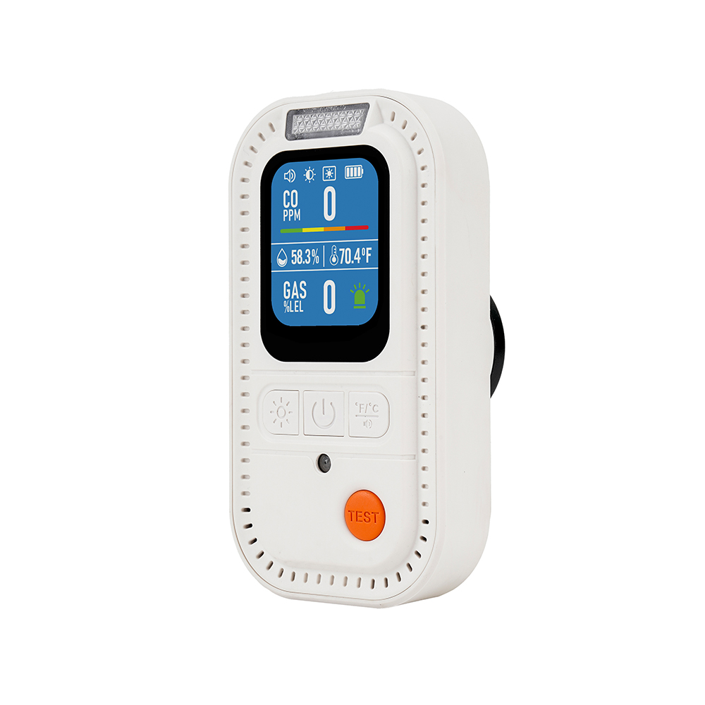 4-in-1 Rechargeable Combustible Gas & Carbon Monoxide Detector with Alarm